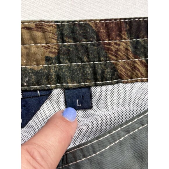 Polo Ralph Lauren Board Shorts Swim Trunks Men's L Camouflage Waistband Red Logo - Picture 5 of 10